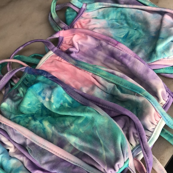 2 for 20! Blue & purple tie dye face mask - Picture 3 of 7